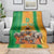 Custom Ivory Coast Football Blanket The Champions Les Elephants 2024
