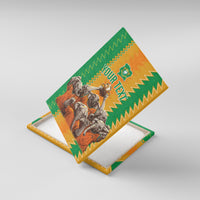 Custom Ivory Coast Football Canvas Wall Art The Champions Les Elephants 2024 LT9 - Wonder Print Shop