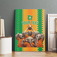 Custom Ivory Coast Football Canvas Wall Art The Champions Les Elephants 2024 LT9 - Wonder Print Shop