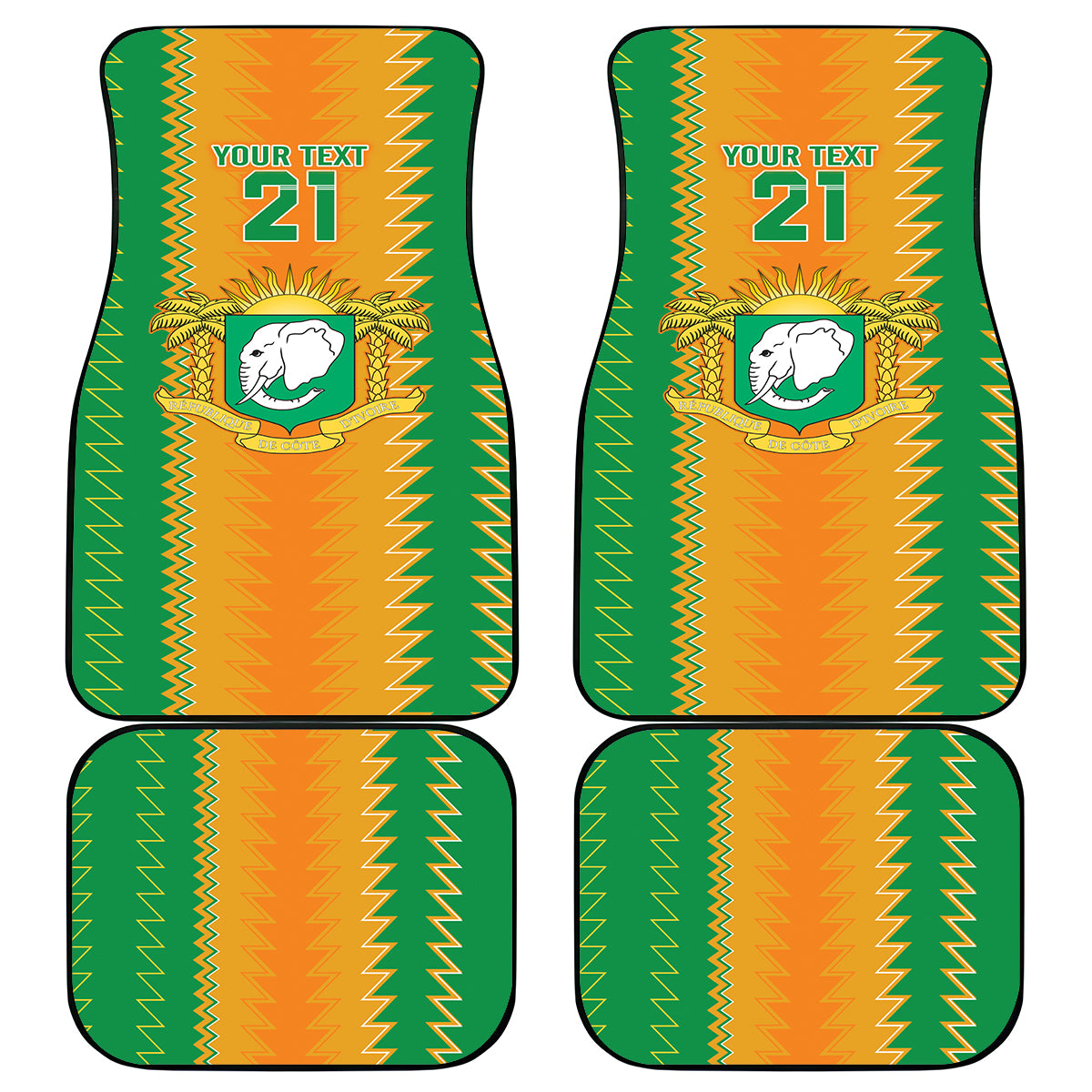 Custom Ivory Coast Football Car Mats The Champions Les Elephants 2024 LT9 - Wonder Print Shop