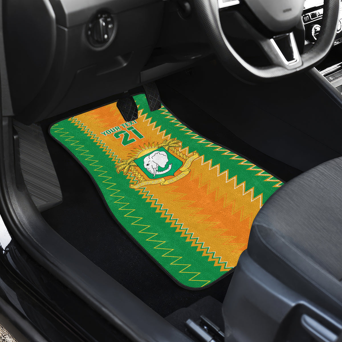 Custom Ivory Coast Football Car Mats The Champions Les Elephants 2024 LT9 - Wonder Print Shop