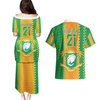 Custom Ivory Coast Football Couples Matching Puletasi and Hawaiian Shirt The Champions Les Elephants 2024 LT9 - Wonder Print Shop