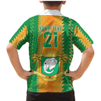 Custom Ivory Coast Football Family Matching Mermaid Dress and Hawaiian Shirt The Champions Les Elephants 2024 LT9 - Wonder Print Shop