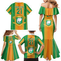 Custom Ivory Coast Football Family Matching Mermaid Dress and Hawaiian Shirt The Champions Les Elephants 2024 LT9 - Wonder Print Shop