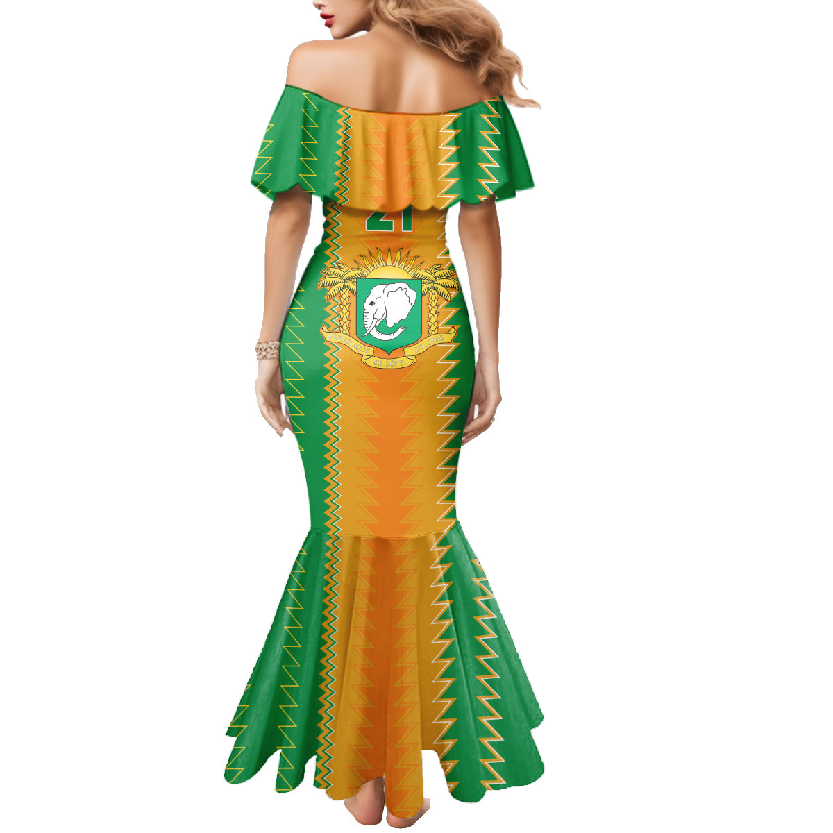 Custom Ivory Coast Football Family Matching Mermaid Dress and Hawaiian Shirt The Champions Les Elephants 2024 LT9 - Wonder Print Shop