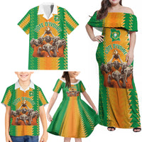 Custom Ivory Coast Football Family Matching Off Shoulder Maxi Dress and Hawaiian Shirt The Champions Les Elephants 2024 LT9 - Wonder Print Shop