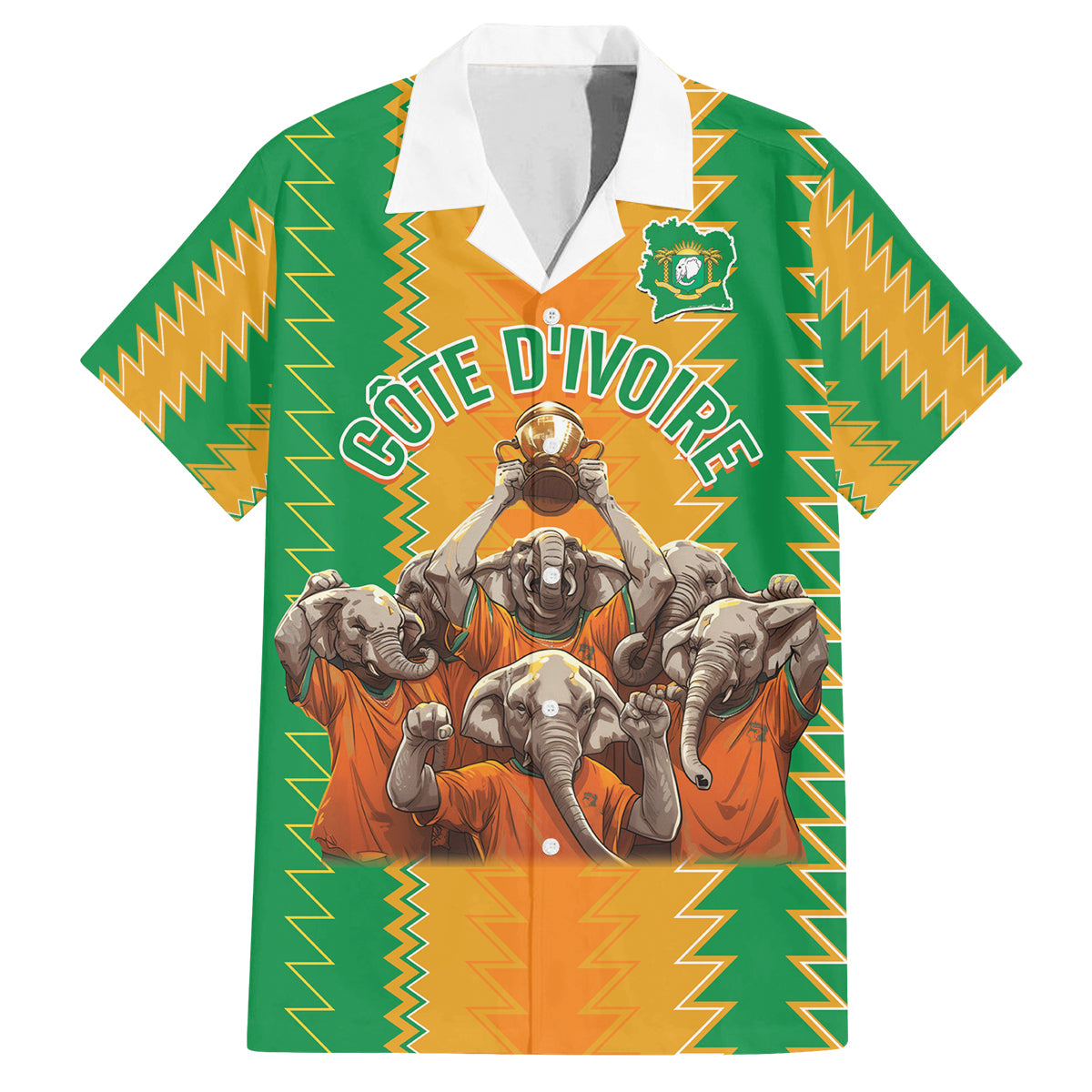 Custom Ivory Coast Football Family Matching Off Shoulder Maxi Dress and Hawaiian Shirt The Champions Les Elephants 2024 LT9 - Wonder Print Shop