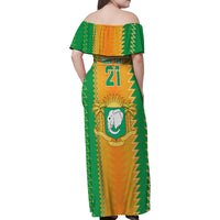 Custom Ivory Coast Football Family Matching Off Shoulder Maxi Dress and Hawaiian Shirt The Champions Les Elephants 2024 LT9 - Wonder Print Shop