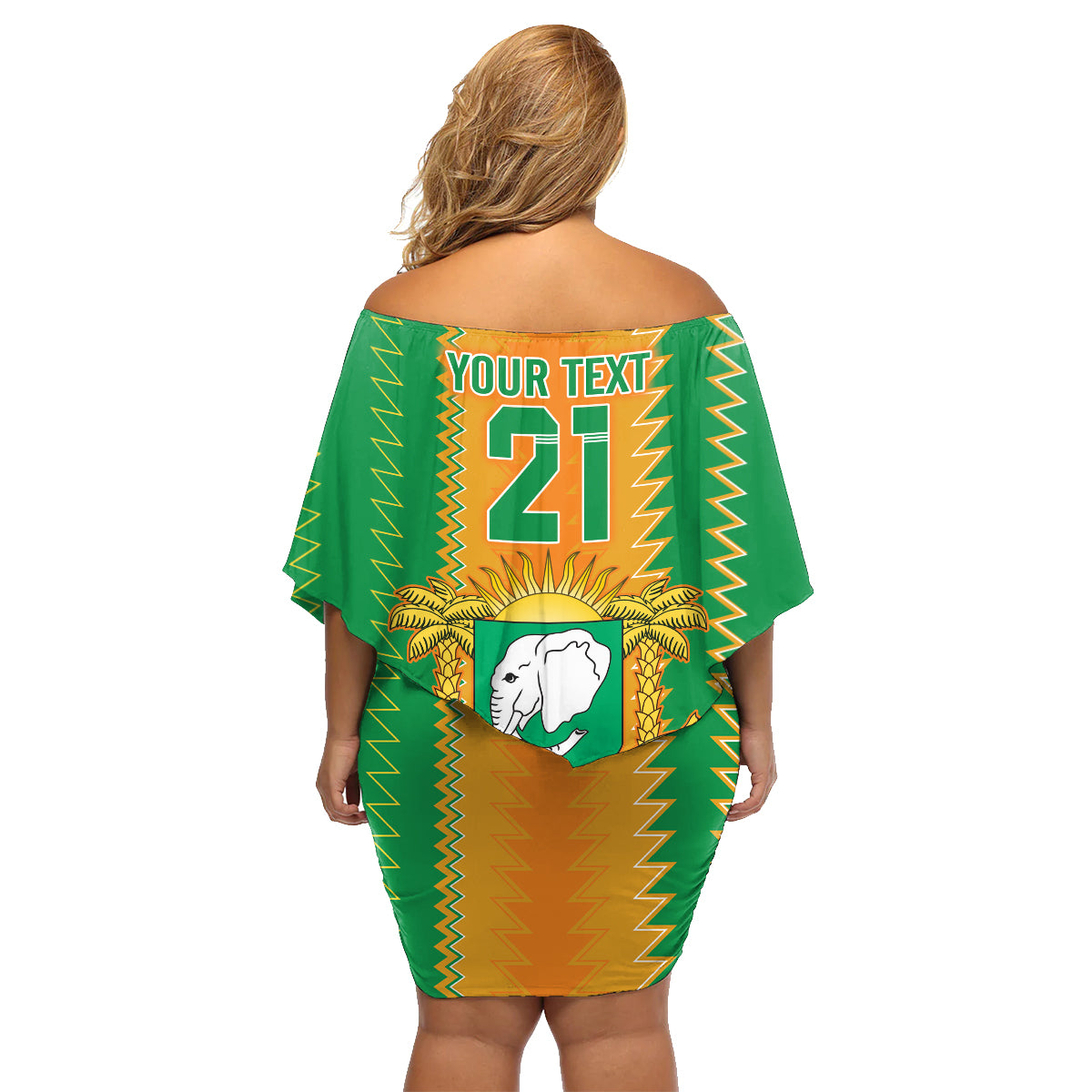 Custom Ivory Coast Football Family Matching Off Shoulder Short Dress and Hawaiian Shirt The Champions Les Elephants 2024 LT9 - Wonder Print Shop