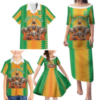 Custom Ivory Coast Football Family Matching Puletasi and Hawaiian Shirt The Champions Les Elephants 2024 - Wonder Print Shop