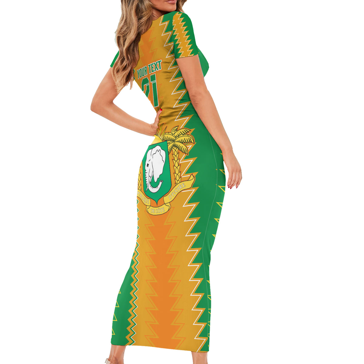 Custom Ivory Coast Football Family Matching Short Sleeve Bodycon Dress and Hawaiian Shirt The Champions Les Elephants 2024 - Wonder Print Shop