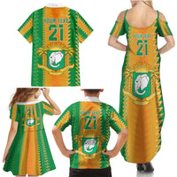 Custom Ivory Coast Football Family Matching Summer Maxi Dress and Hawaiian Shirt The Champions Les Elephants 2024 - Wonder Print Shop