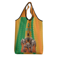 Custom Ivory Coast Football Grocery Bag The Champions Les Elephants