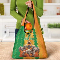 Custom Ivory Coast Football Grocery Bag The Champions Les Elephants