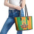 Custom Ivory Coast Football Leather Tote Bag The Champions Les Elephants 2024 - Wonder Print Shop