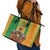Custom Ivory Coast Football Leather Tote Bag The Champions Les Elephants 2024 - Wonder Print Shop