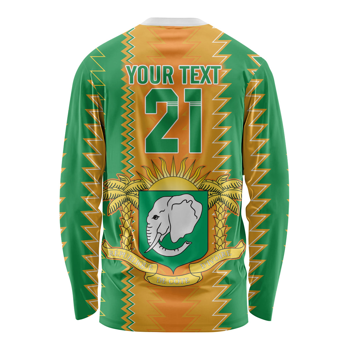 Custom Ivory Coast Football Long Sleeve Shirt The Champions Les Elephants 2024 - Wonder Print Shop