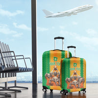 Custom Ivory Coast Football Luggage Cover The Champions Les Elephants 2024 - Wonder Print Shop