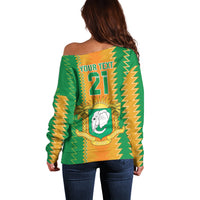 Custom Ivory Coast Football Off Shoulder Sweater The Champions Les Elephants 2024 - Wonder Print Shop