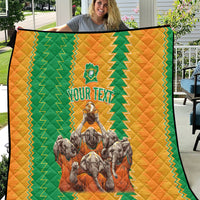 Custom Ivory Coast Football Quilt The Champions Les Elephants 2024 - Wonder Print Shop