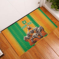 Custom Ivory Coast Football Rubber Doormat The Champions Les Elephants 2024 - Wonder Print Shop