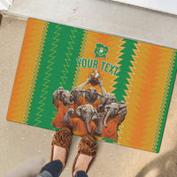 Custom Ivory Coast Football Rubber Doormat The Champions Les Elephants 2024 - Wonder Print Shop