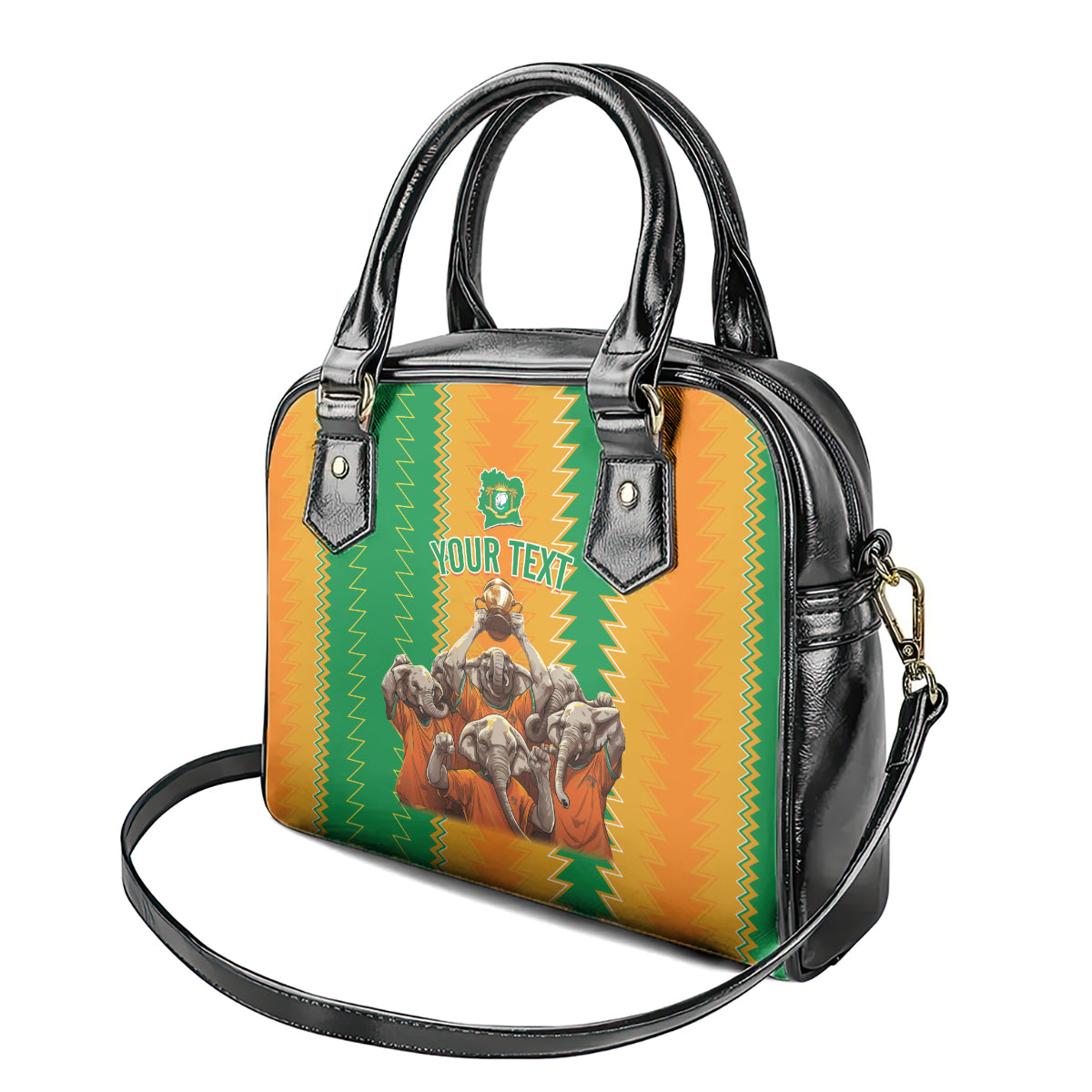 Custom Ivory Coast Football Shoulder Handbag The Champions Les Elephants 2024