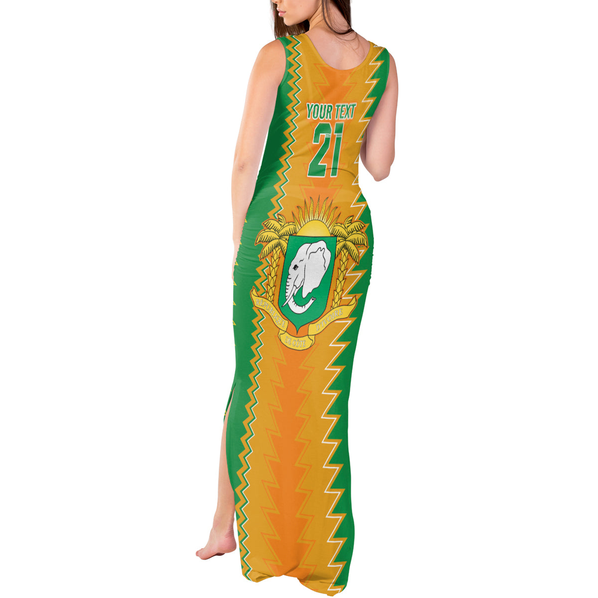 Custom Ivory Coast Football Tank Maxi Dress The Champions Les Elephants 2024 - Wonder Print Shop
