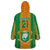 Custom Ivory Coast Football Wearable Blanket Hoodie The Champions Les Elephants 2024 - Wonder Print Shop