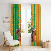 Custom Ivory Coast Football Window Curtain The Champions Les Elephants 2024 - Wonder Print Shop