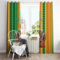 Custom Ivory Coast Football Window Curtain The Champions Les Elephants 2024 - Wonder Print Shop