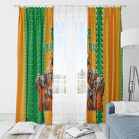 Custom Ivory Coast Football Window Curtain The Champions Les Elephants 2024 - Wonder Print Shop