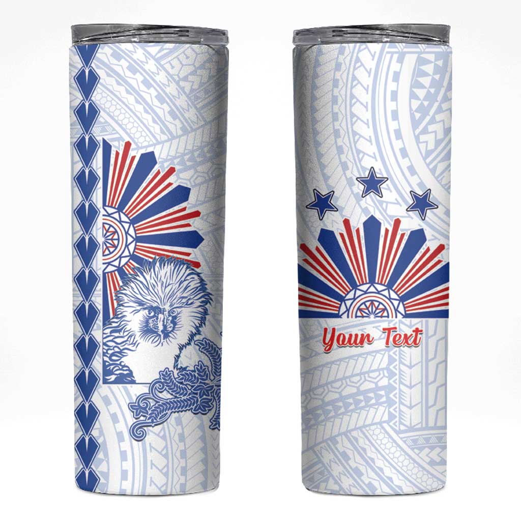 Philippines Barong Skinny Tumbler Sun of Philippinas With Eagles - Wonder Print Shop