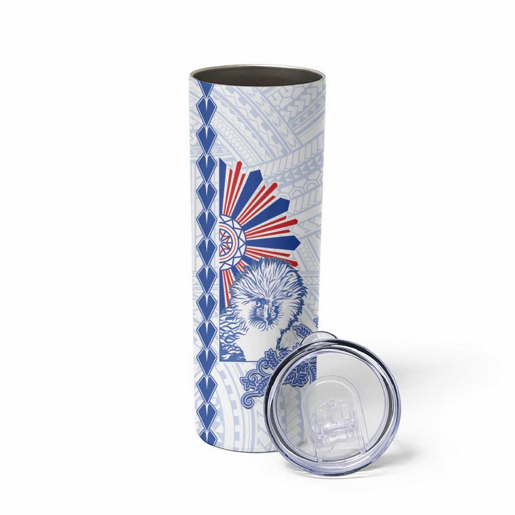 Philippines Barong Skinny Tumbler Sun of Philippinas With Eagles - Wonder Print Shop