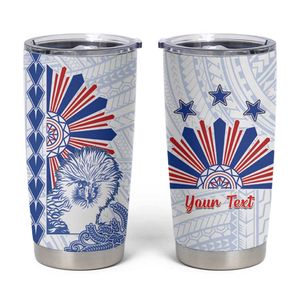 Philippines Barong Tumbler Cup Sun of Philippinas With Eagles - Wonder Print Shop