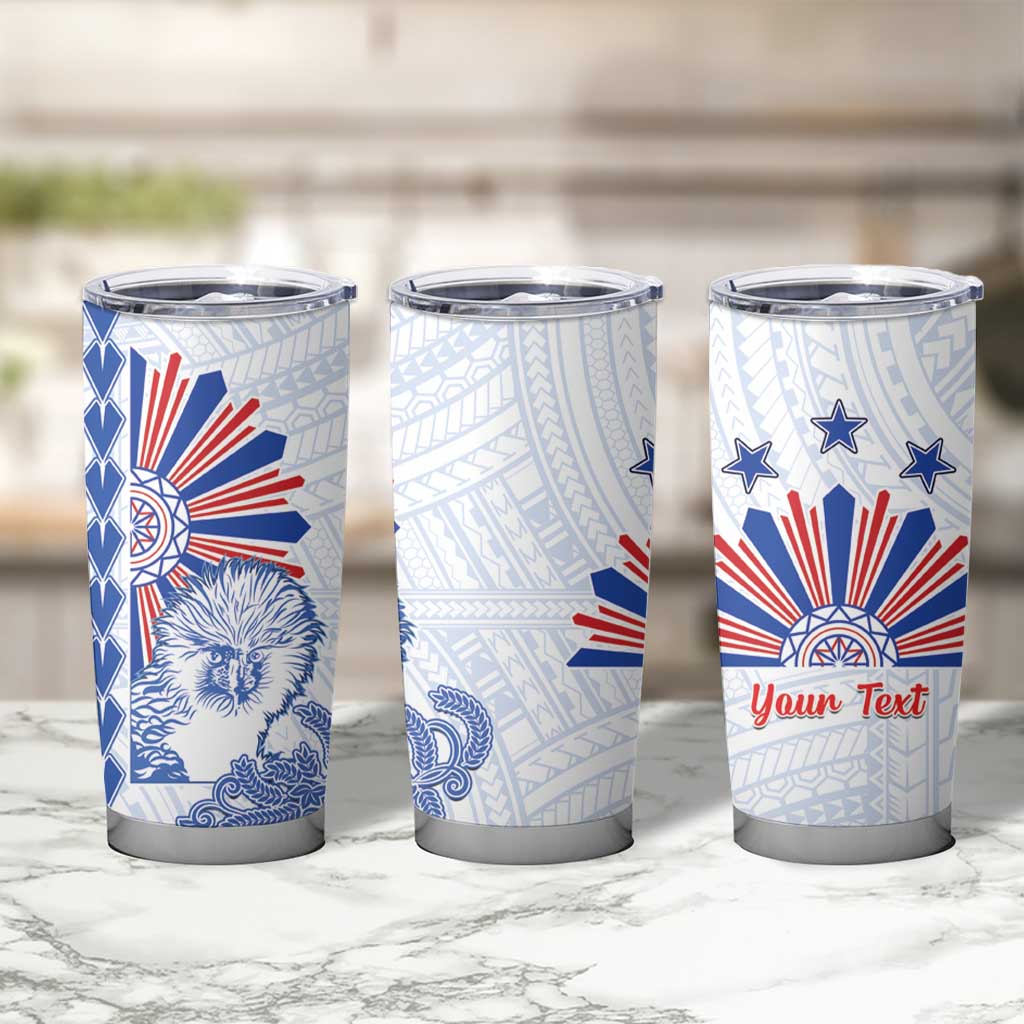 Philippines Barong Tumbler Cup Sun of Philippinas With Eagles - Wonder Print Shop