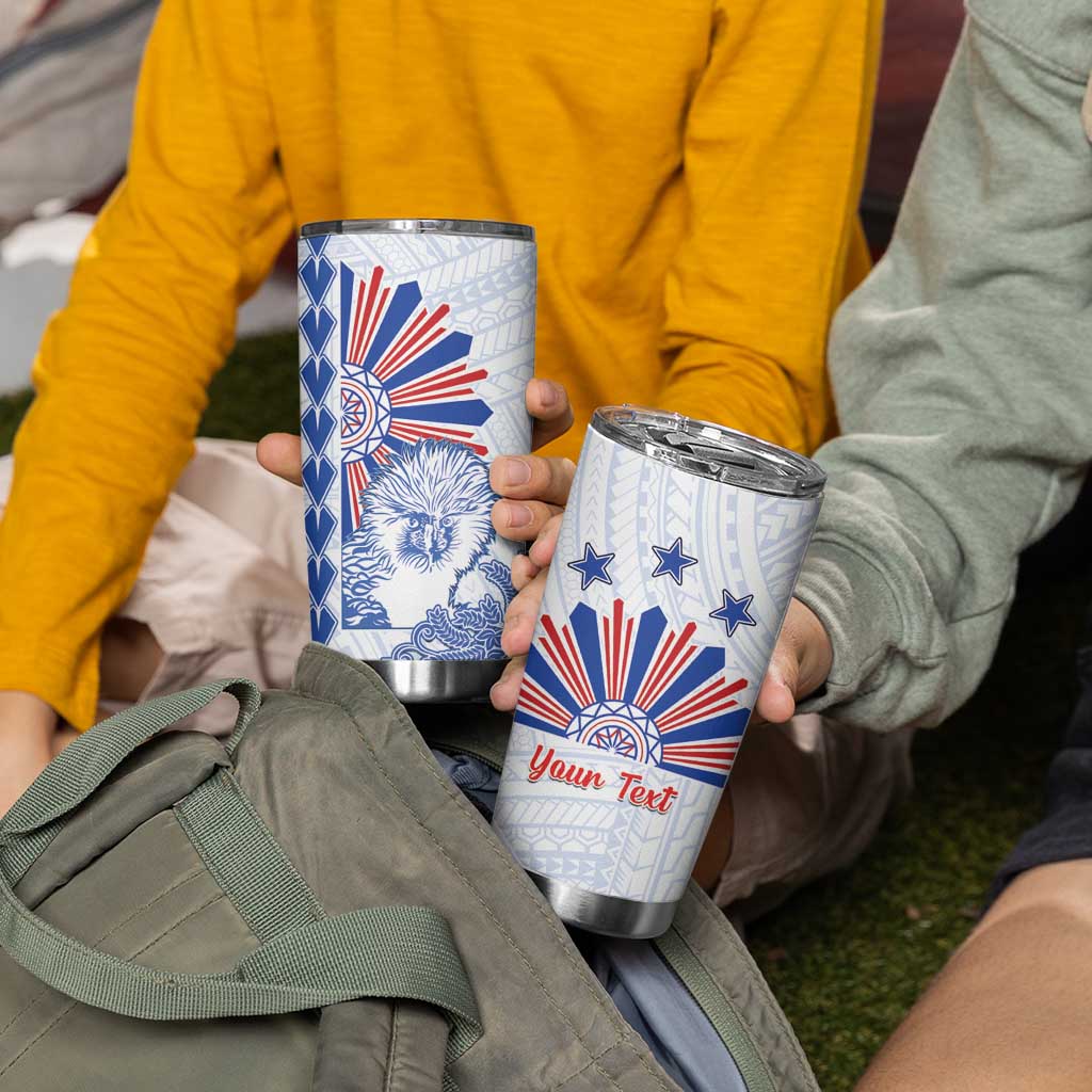 Philippines Barong Tumbler Cup Sun of Philippinas With Eagles - Wonder Print Shop