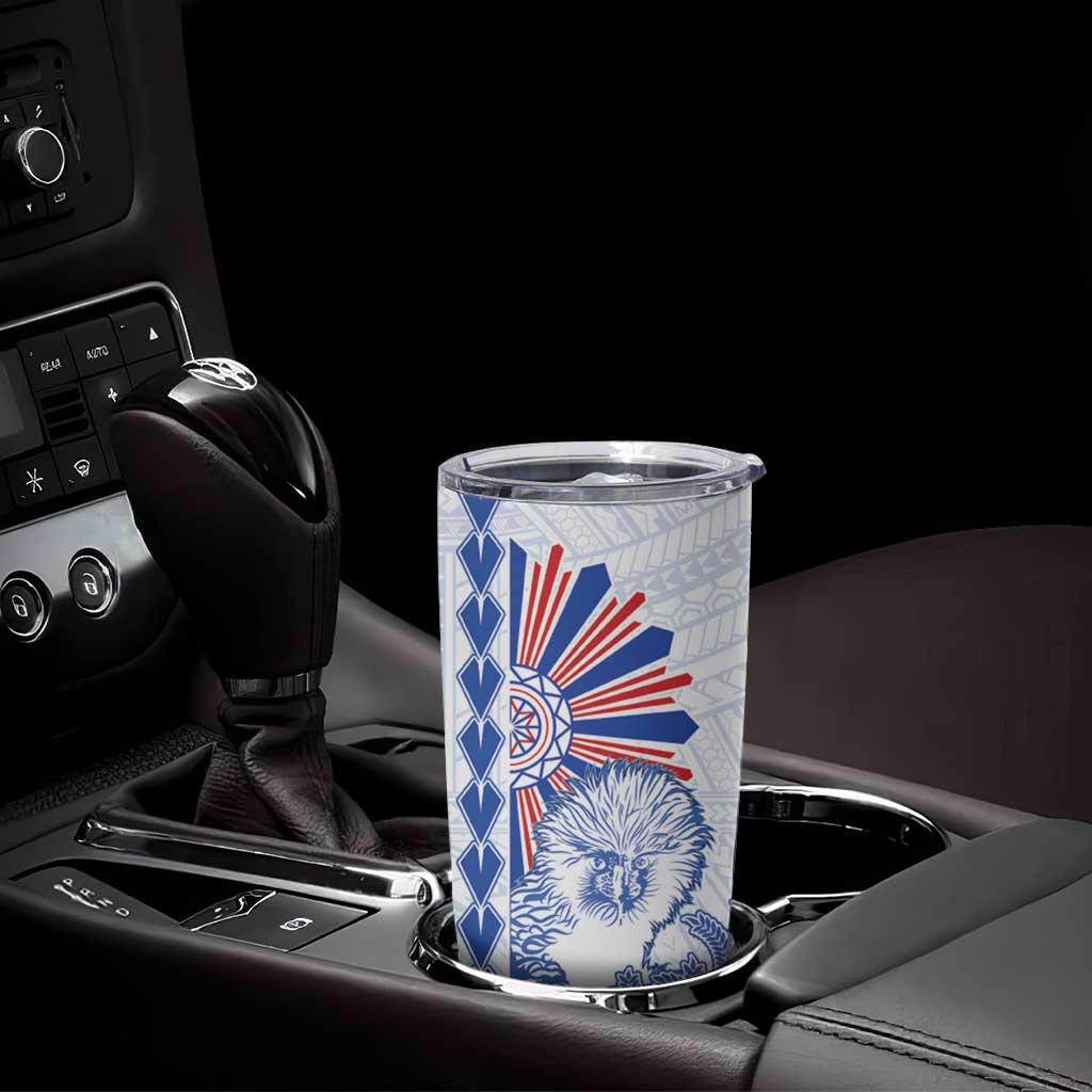 Philippines Barong Tumbler Cup Sun of Philippinas With Eagles - Wonder Print Shop