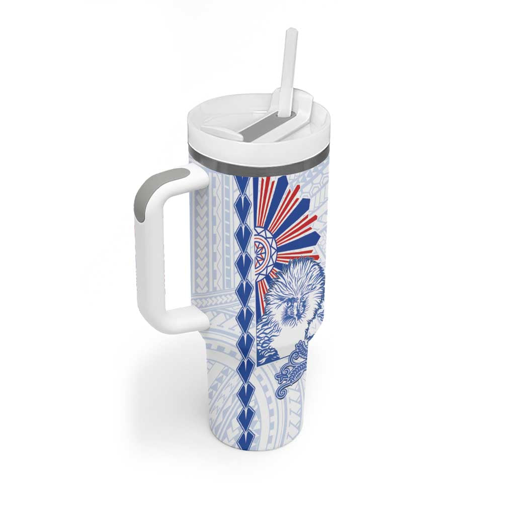 Philippines Barong Tumbler With Handle Sun of Philippinas With Eagles - Wonder Print Shop