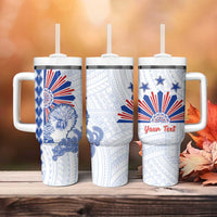 Philippines Barong Tumbler With Handle Sun of Philippinas With Eagles - Wonder Print Shop