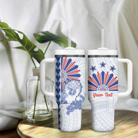 Philippines Barong Tumbler With Handle Sun of Philippinas With Eagles - Wonder Print Shop