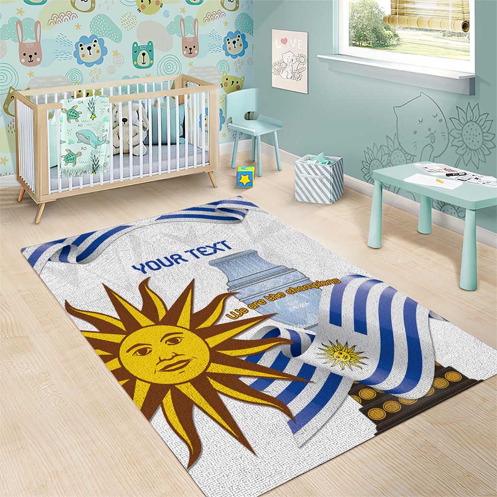 Custom Uruguay La Celeste Football Champions Area Rug Glory To The Sky Blue LT9 - Wonder Print Shop