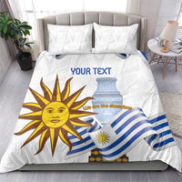Custom Uruguay La Celeste Football Champions Bedding Set Glory To The Sky Blue LT9 - Wonder Print Shop