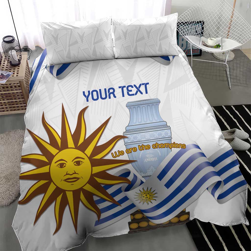 Custom Uruguay La Celeste Football Champions Bedding Set Glory To The Sky Blue LT9 - Wonder Print Shop