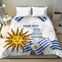 Custom Uruguay La Celeste Football Champions Bedding Set Glory To The Sky Blue LT9 - Wonder Print Shop