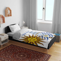 Custom Uruguay La Celeste Football Champions Bedding Set Glory To The Sky Blue LT9 - Wonder Print Shop