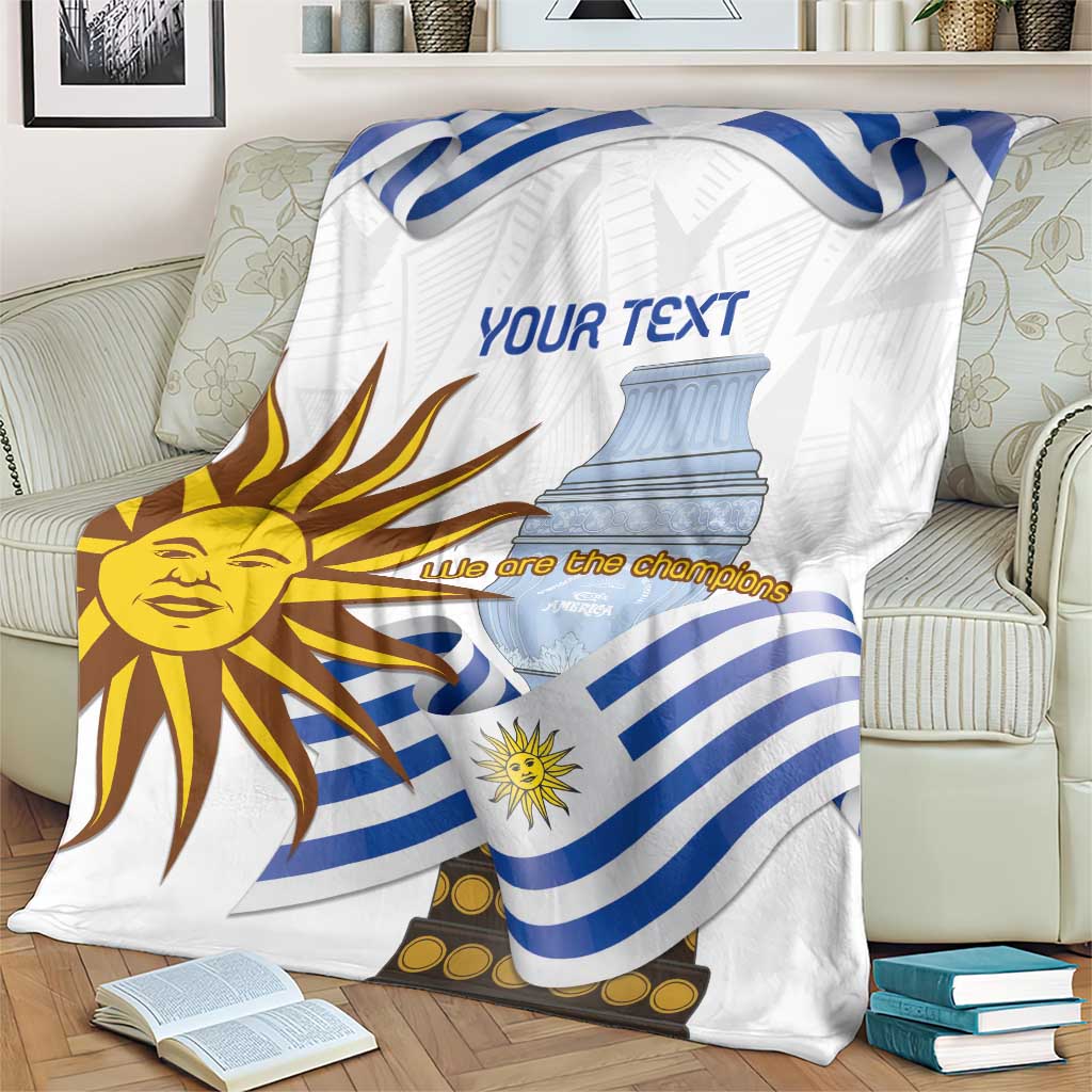 Custom Uruguay La Celeste Football Champions Blanket Glory To The Sky Blue
