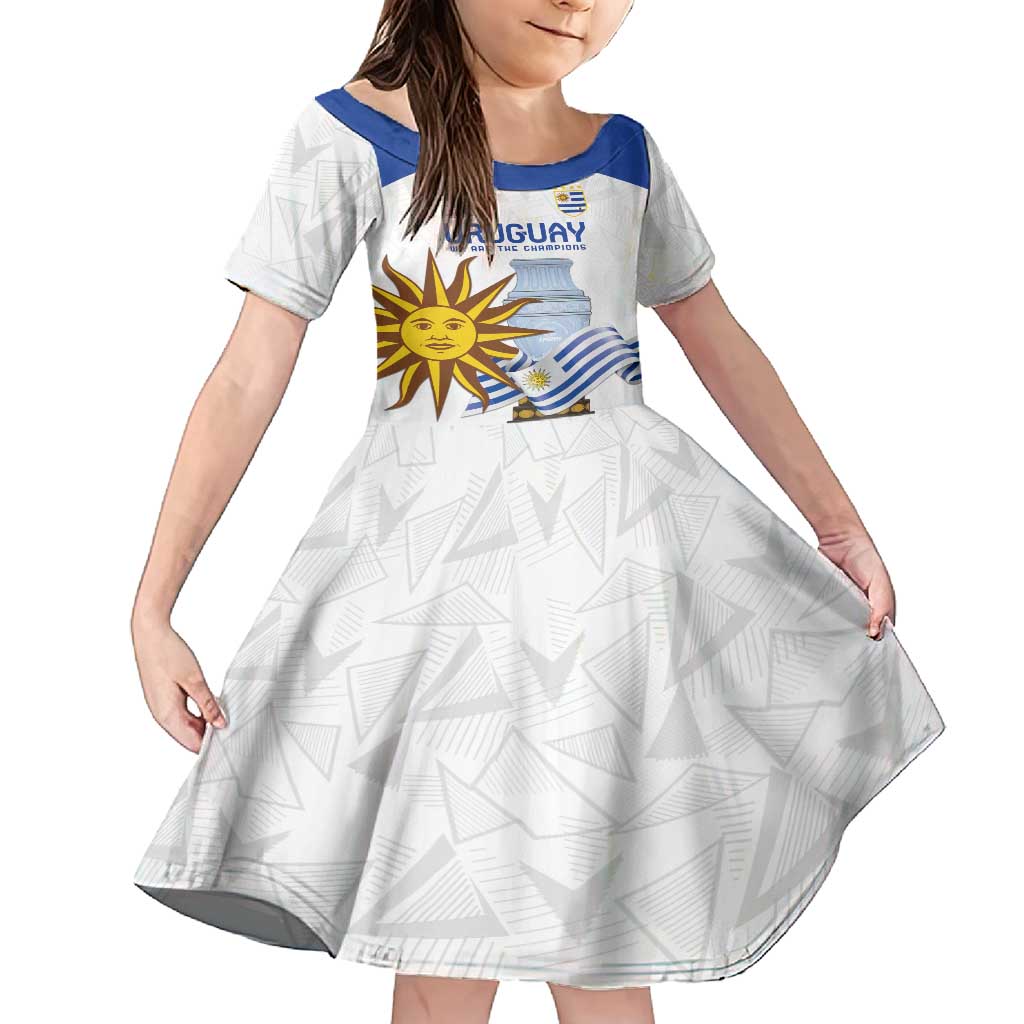 Custom Uruguay La Celeste Football Champions Family Matching Off Shoulder Maxi Dress and Hawaiian Shirt Glory To The Sky Blue LT9 - Wonder Print Shop