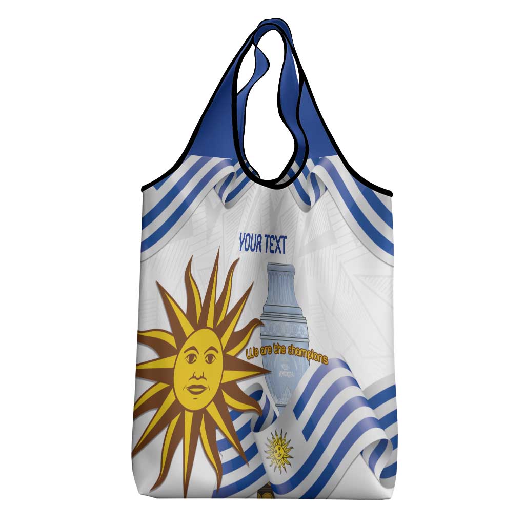 Custom Uruguay La Celeste Football Champions Grocery Bag Glory To The Sky Blue