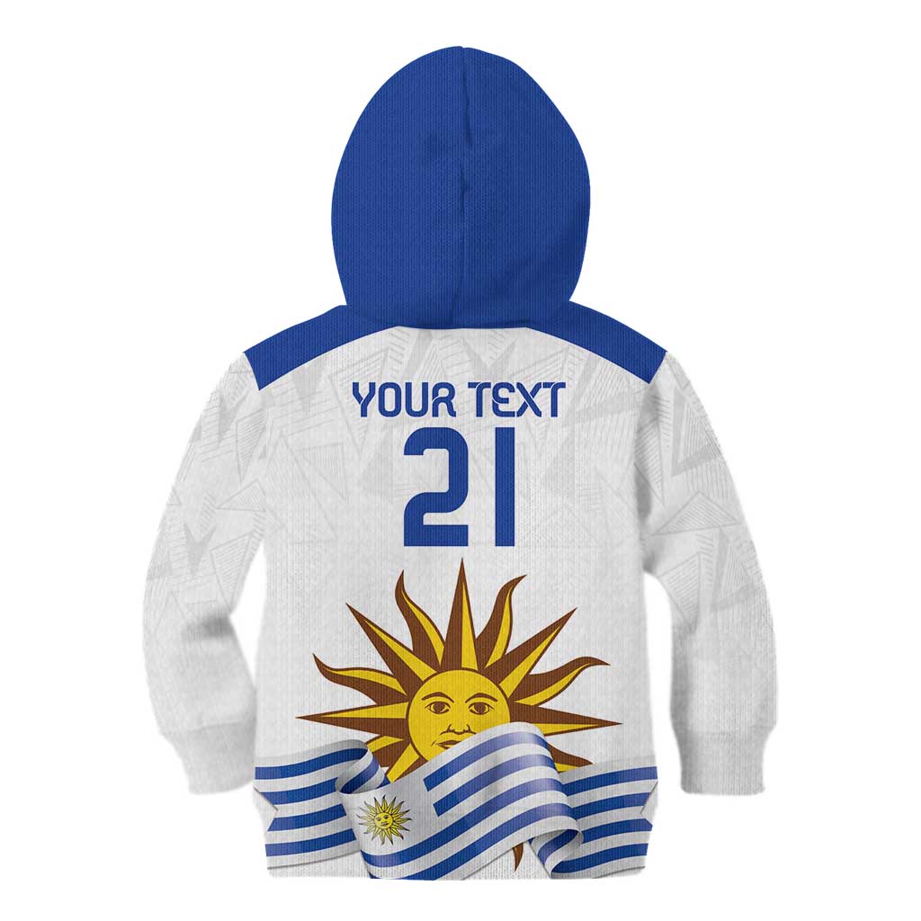 Custom Uruguay La Celeste Football Champions Kid Hoodie Glory To The Sky Blue - Wonder Print Shop